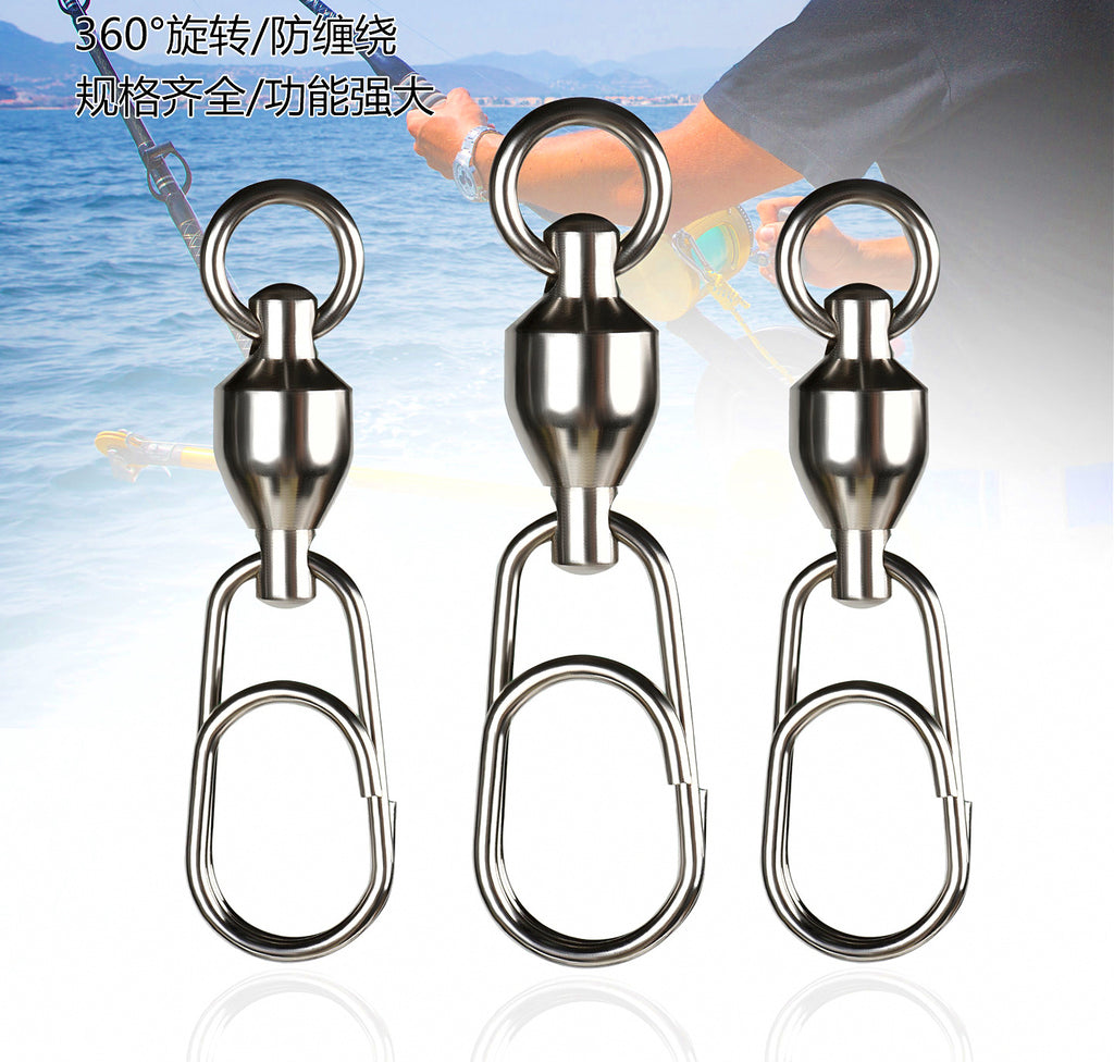 Stainless Ball Bearing Swivel, Oval Double Ring, #0–#8 – product photo