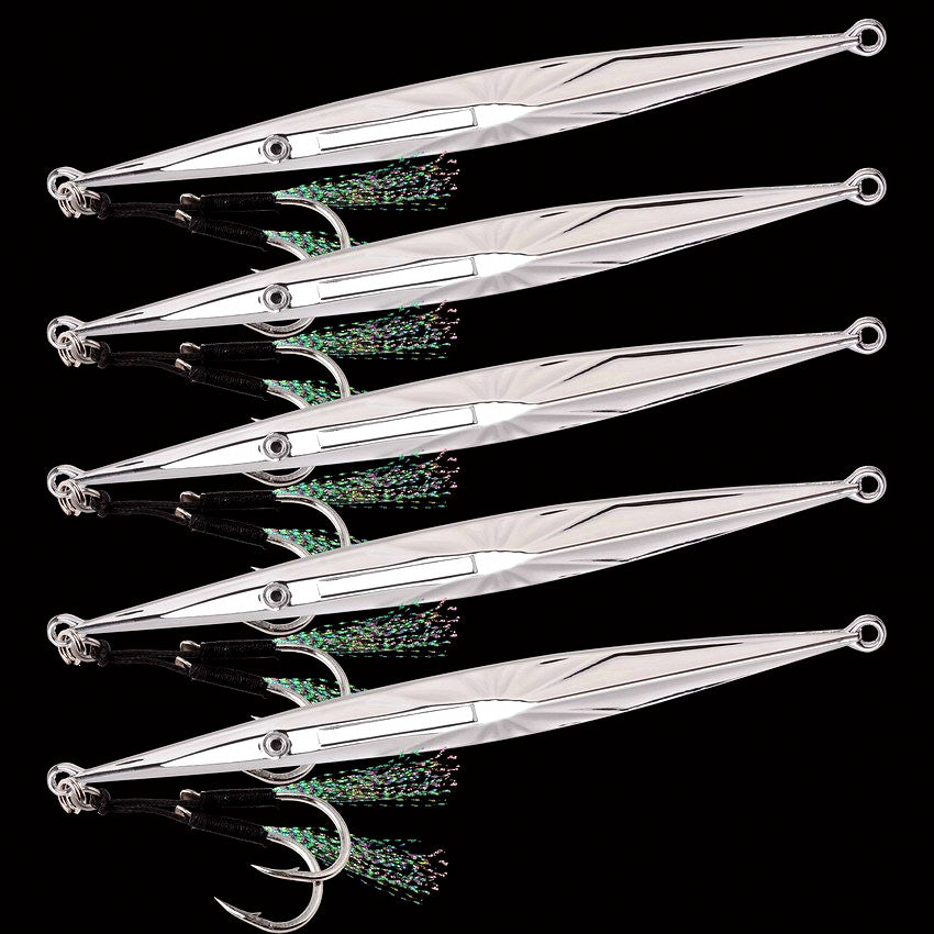 Long Casting Metal Jig, Mirror Silver, 60–80 g (2.1–2.8 oz) – product photo