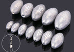 Lead Olive Sinkers, Center-Hole, 0.04–5.3 oz (1–150 g) – product photo