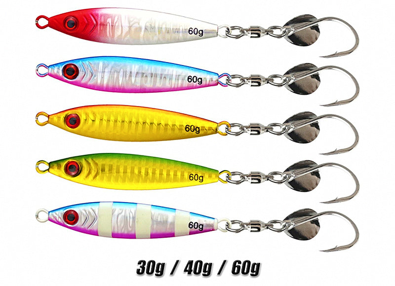 Casting Metal Jig with Spinner Blade, 30–100 g (1.1–3.5 oz) – product photo
