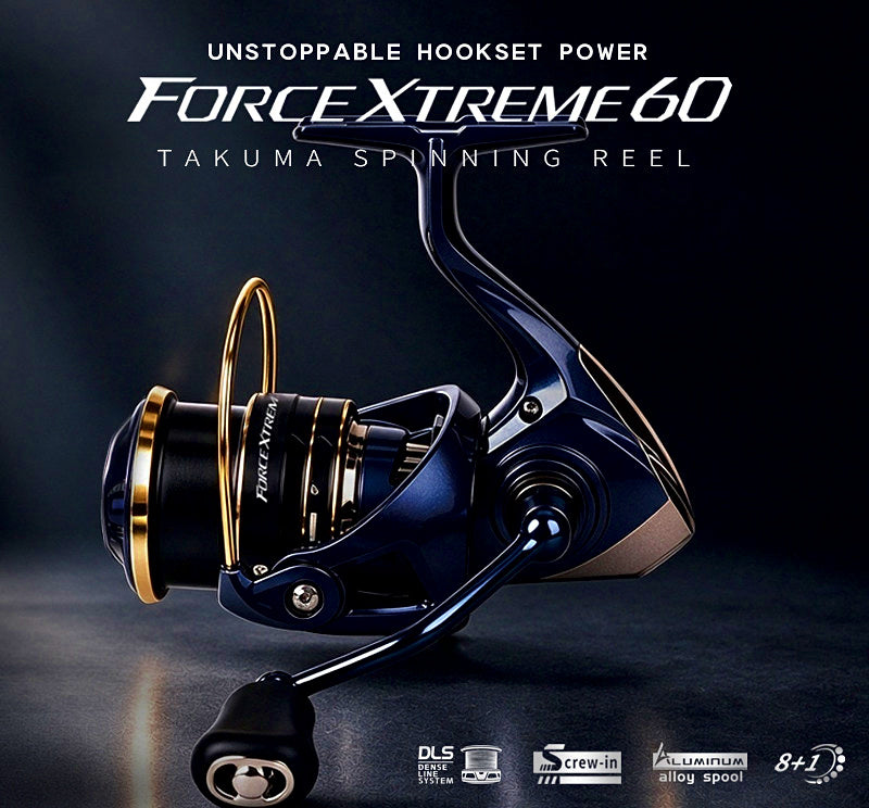Metal Spool Spinning Reel, 6 Bearing, 7.3:1, Sizes 1000–3000 – product photo