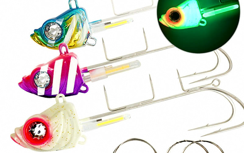 Glow Hairtail Jig with Assist Hooks, 30–300 g (1.1–10.6 oz) – product photo