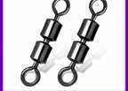 Black Double Joint Fishing Swivels, 15-Pack, Sizes 12–4/0 – product photo