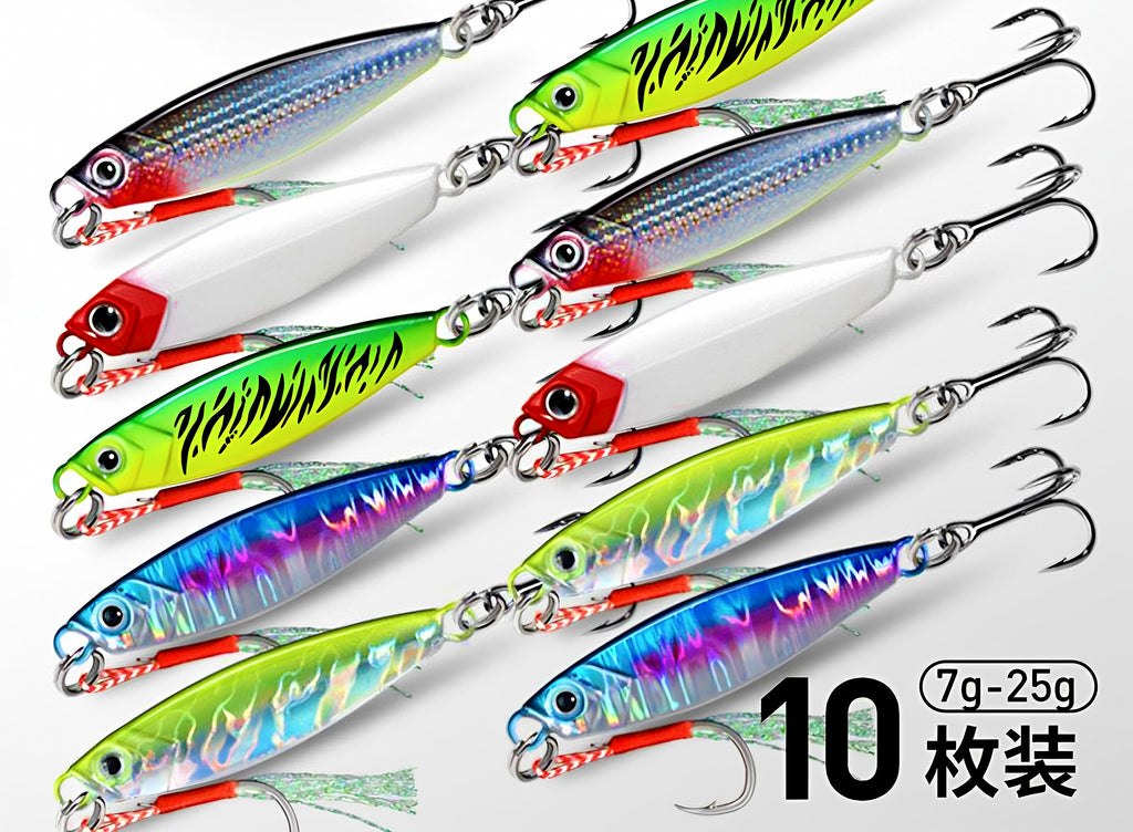Casting Metal Jigs, 10-Pack, 7–25 g (0.25–0.88 oz) – product photo