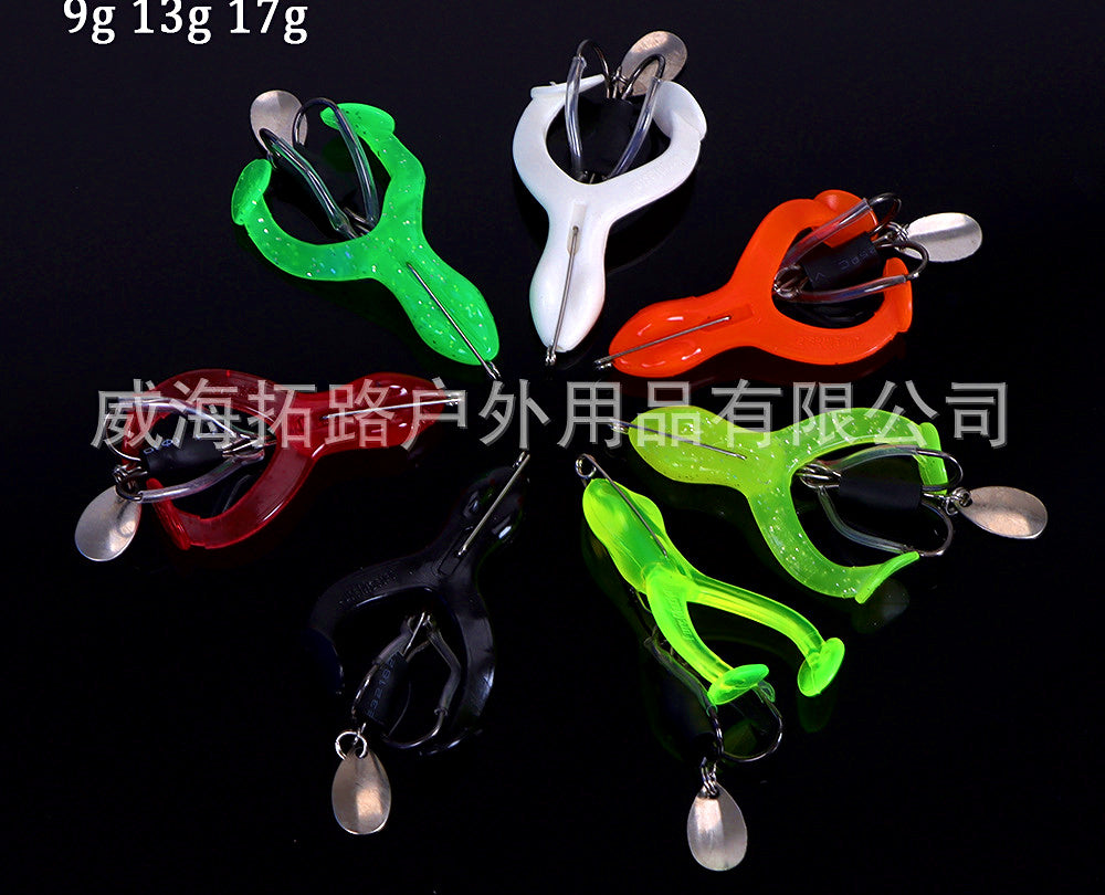 Soft Frog Lure with Spinner Blade, 9 g and 17 g (0.3 and 0.6 oz) – product photo