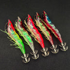 Glow Wooden Shrimp Squid Jig, Size 3.5, Single or 5-Pack – product photo