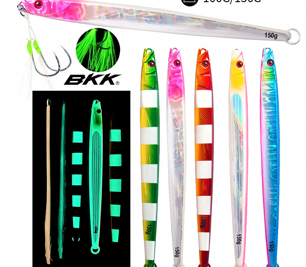 UV Glow Fast-Jigging Metal Jig, 100–150 g (3.5–5.3 oz) – product photo