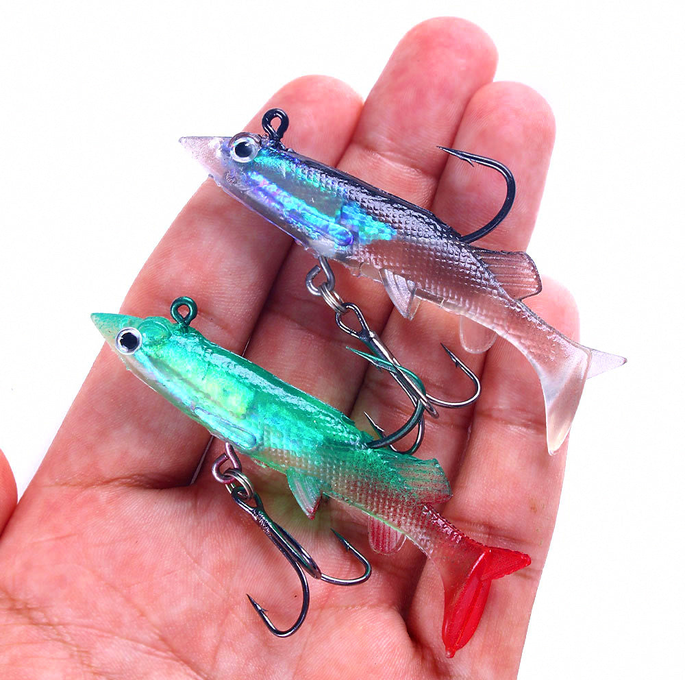 Paddle Tail Soft Swimbait with Lead Jig Head, 4 g & 11 g – product photo
