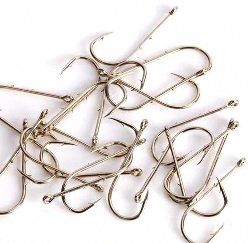 Barbed Carbon Steel Live Bait Hooks, 1000 Pack – product photo