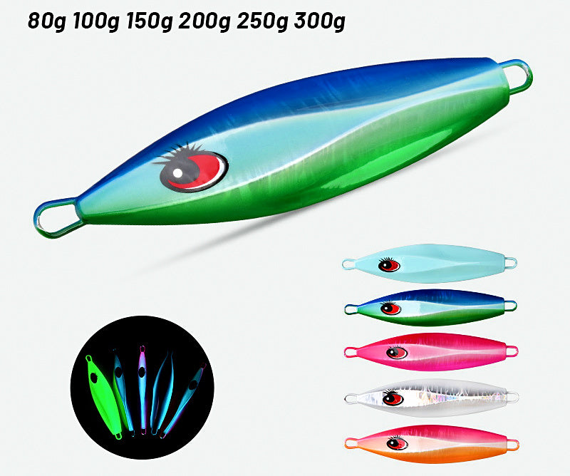 UV Glow Slow Pitch Jig, 80–300 g (2.8–10.6 oz) – product photo