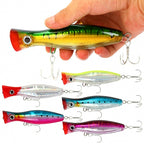 Popper Lure, 12 cm 43 g (1.5 oz), Reinforced Hooks