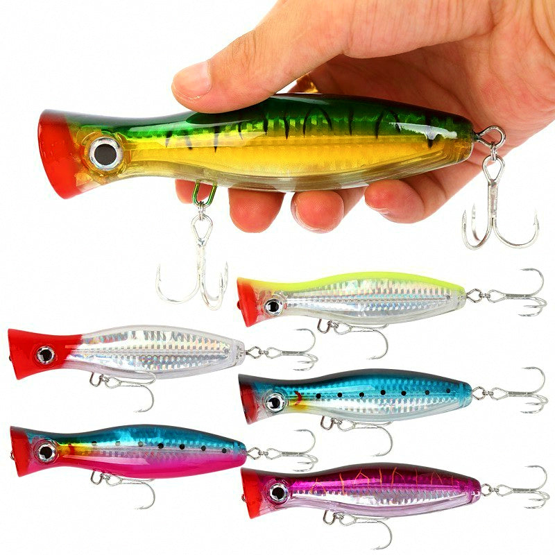 Popper Lure, 12 cm 43 g (1.5 oz), Reinforced Hooks