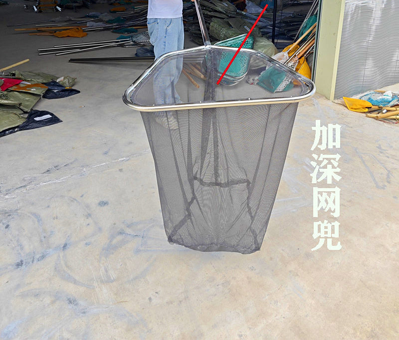 Stainless Steel Landing Net, Square Hoop, 1.2–2 m Handle – product photo
