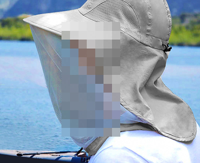 Fishing Sun Hat with Mosquito Head Net Face Veil, One Size – product photo