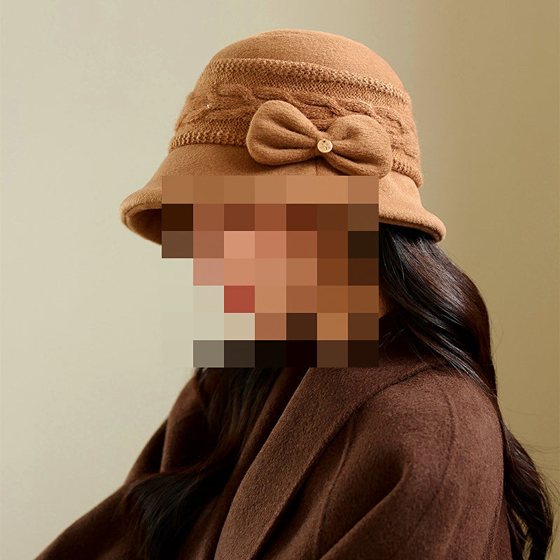 Women's Bow Bucket Hat, Fall/Winter, Adjustable One Size – product photo