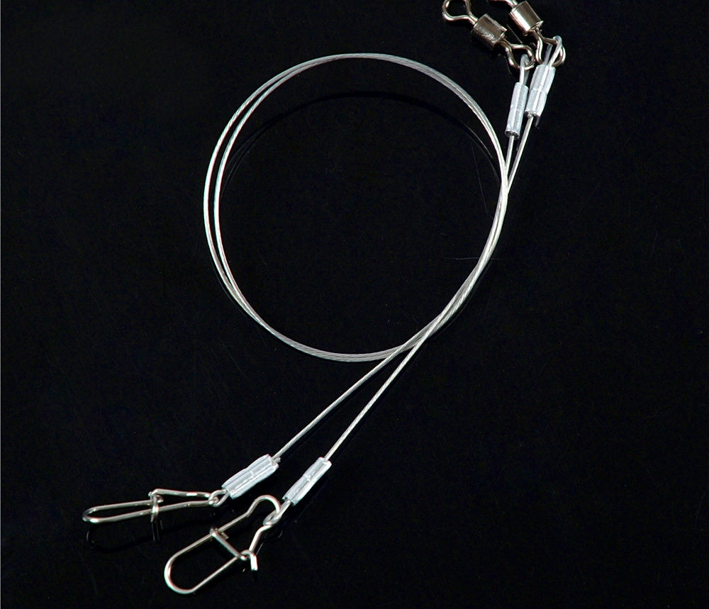 Stainless Steel Wire Leaders, 10 Pack, 0.5–1.2 mm – product photo