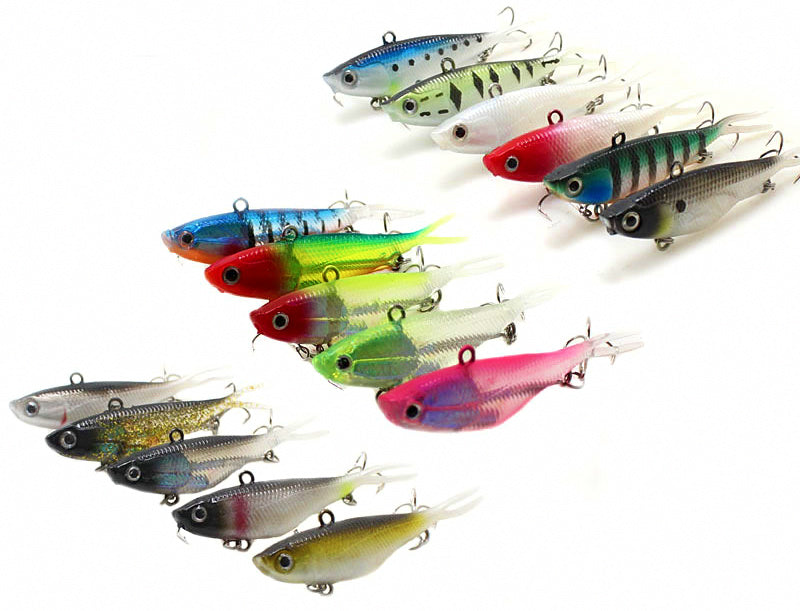 Forked Tail Lead-Head Soft Vibe Swimbait, PVC, 16 Colors – product photo