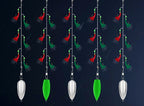 Sabiki-Style 6-Hook Rig, Red & Green Skin, Size 6–20 – product photo