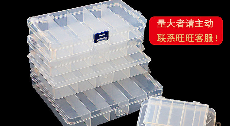 Plastic Compartment Tackle Box, Lure Storage Case – product photo