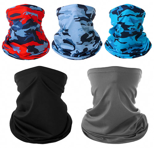 UV Sun Protection Neck Gaiter Face Cover, Stretch Polyester – product photo