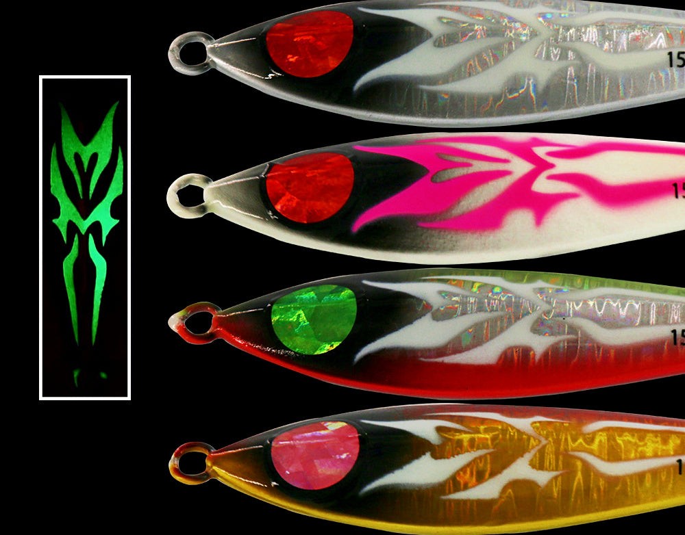 Slow Pitch Jig, 80–200 g (2.8–7.1 oz), Glow & Laser Colors – product photo