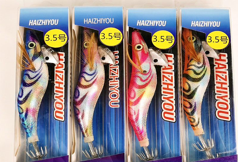 Glow Wood Shrimp Squid Jig (Egi), Size 3.5 – product photo
