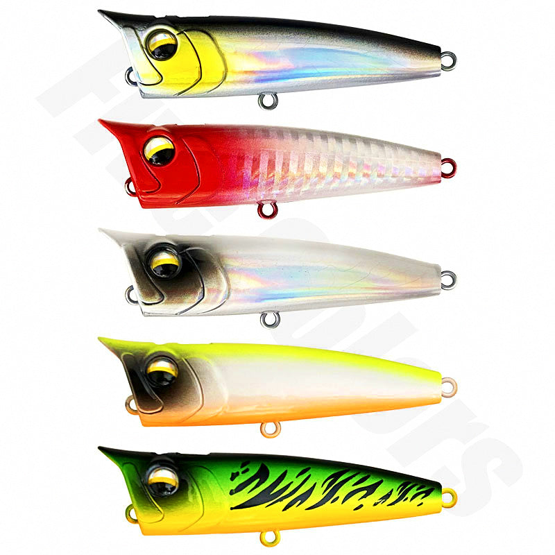 Surface Popper Lure, 7.5–10 cm (3–3.9 in), Hooked or Bare