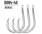 Saltwater Barbed Single Hooks with Ring Eye, Sizes 1/0–11/0 – product photo