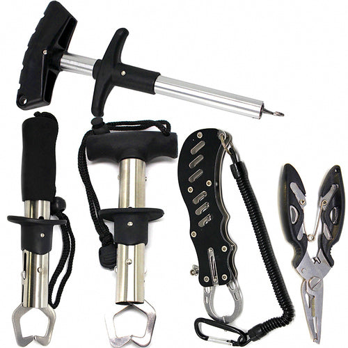 Stainless Steel Hook Remover & Fish Gripper Set with Case – product photo