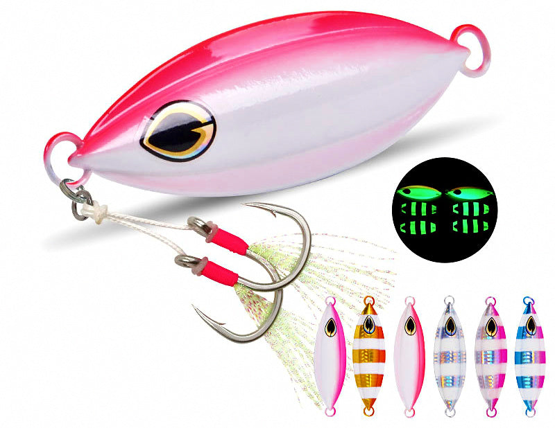 Slow Pitch Jig, 40–200 g (1.4–7.1 oz), Glow & Metallic – product photo