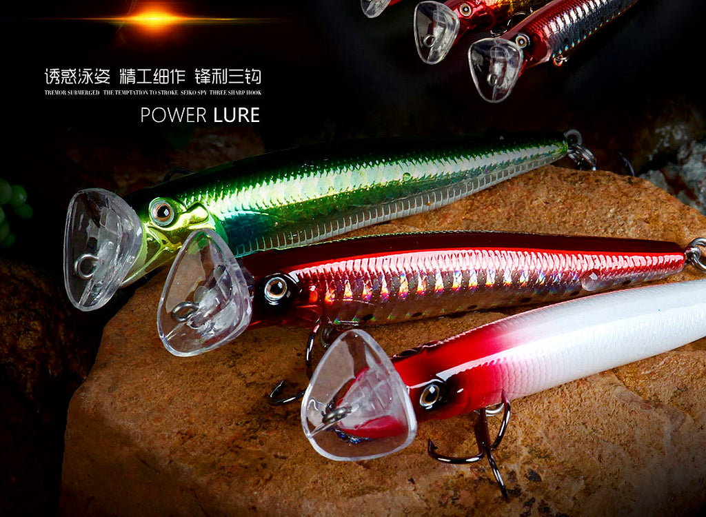 Topwater Popper Minnow Hard Bait, 90 mm 18 g (0.63 oz) – product photo