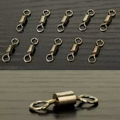 Brass Figure-8 Ring Barrel Swivels, Sizes 1–12