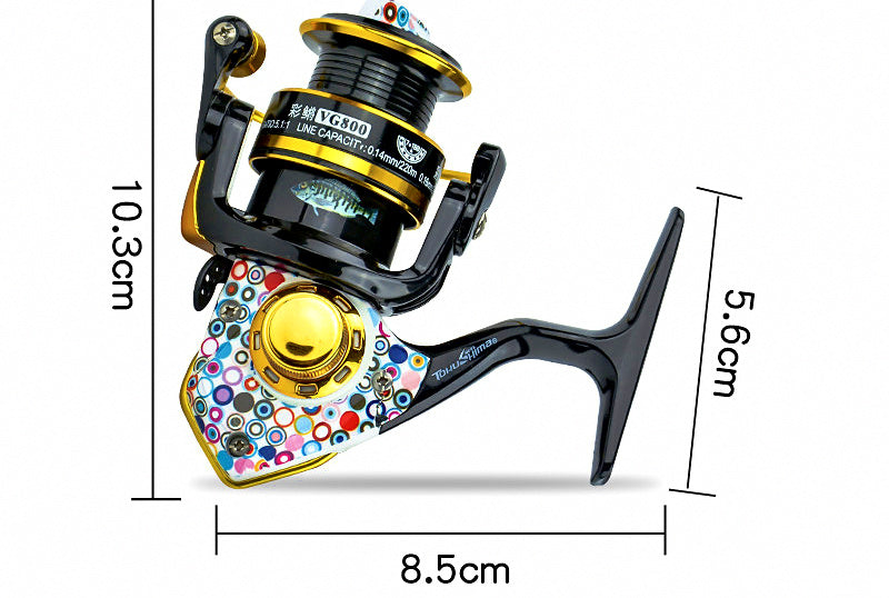 Mini Front-Drag Spinning Reel, Metal Frame, Interchangeable Handle – product photo
