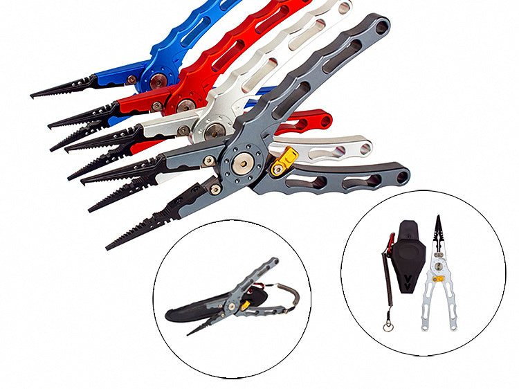 Aluminum Fish Gripper Pliers with Split Ring & Line Cutter – product photo