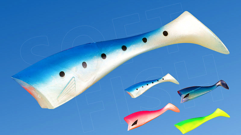 Large Soft Swimbait, T-Tail Fish, 17.5 cm (6.9 in) – product photo