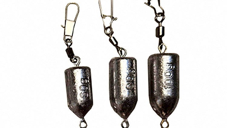 Bullet Sinker with Double Ring, 5–300 g (0.18–10.6 oz) – product photo