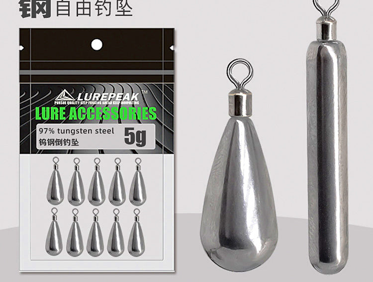 Tungsten Teardrop Sinkers for Free Rigs, 0.05–0.5 oz (1.3–14 g) – product photo