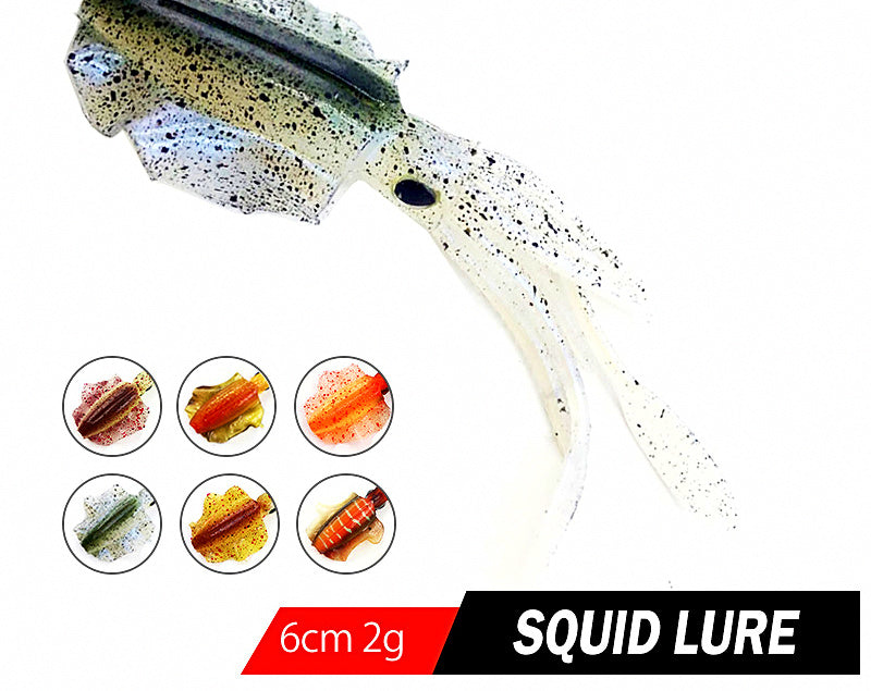 UV Glow Soft Squid Lure, 6 cm (2.4 in), 2 g (0.07 oz) – product photo