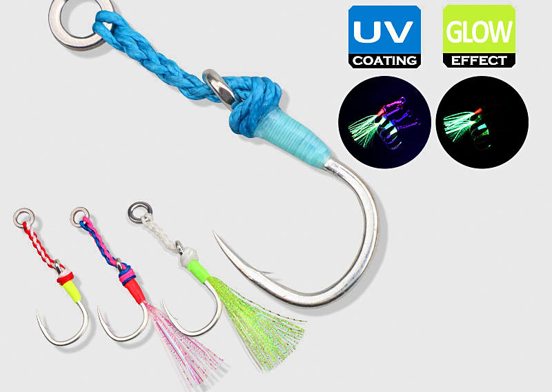 Braided Line Wrapped Single Hooks, 1/0–3/0, 2 per Pack – product photo
