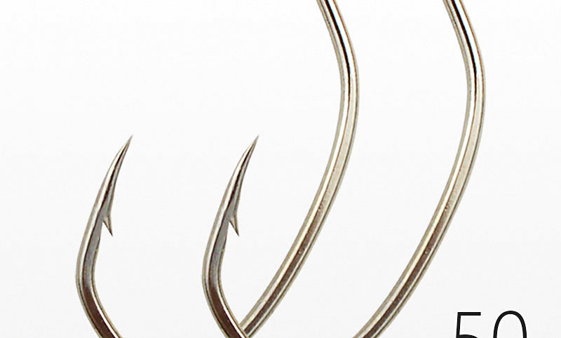 Long Shank Live Shrimp Bait Hooks, Barbed, Eyed, 50 pcs – product photo