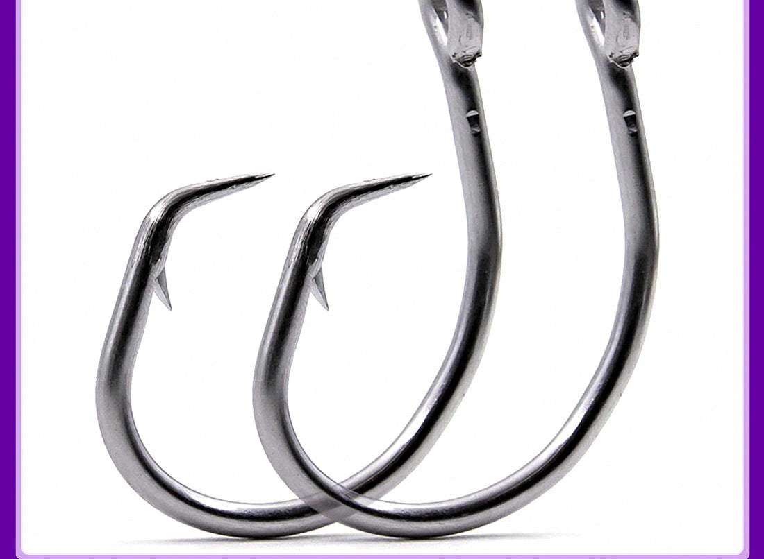 Heavy Shark Hooks, Sizes 6/0–16/0, 25 Pack – product photo