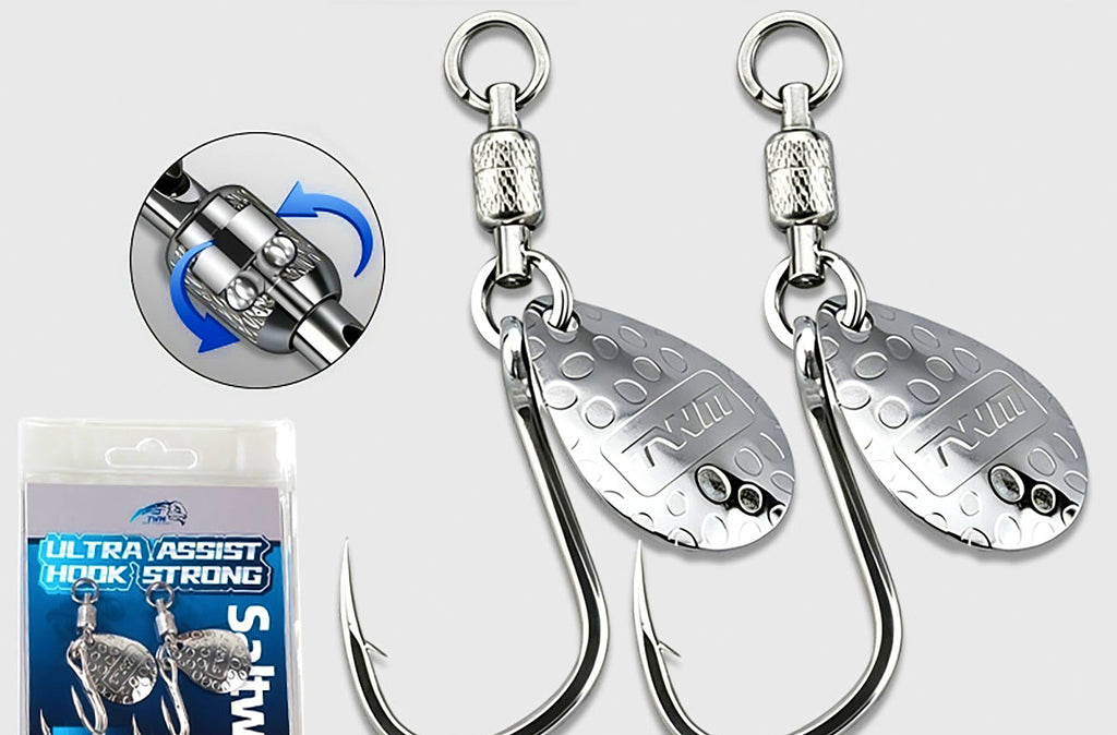 Bearing Spinner Hook, Gold or Silver, Sizes 1–2/0 – product photo