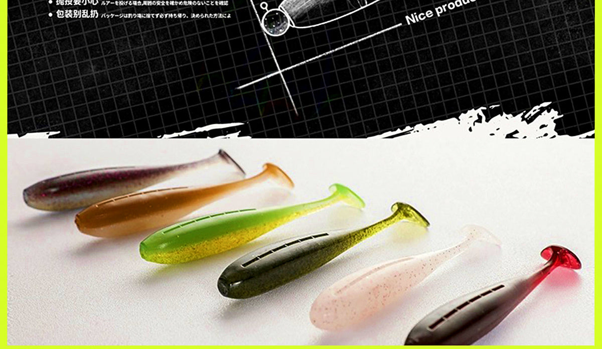 T-Tail Soft Plastic Swimbait, 2.0–3.0 in, 5 g Jig Head Option – product photo