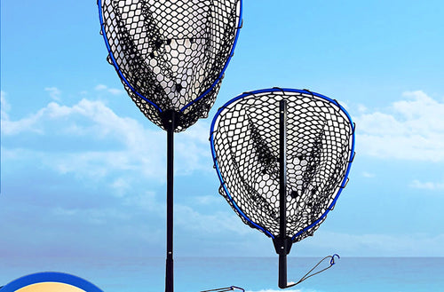 Telescopic Landing Net, Aluminum Handle, Silicone Mesh – product photo