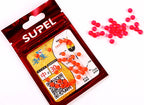 Half-Round Float Stopper Beads, Red, 30 pcs – product photo