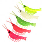 Soft Shrimp Lure, 50-Pack, PVC Fishing Bait