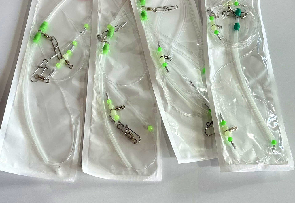 Nylon Bottom Fishing Rig, 1-2 Sinker Clips, 1-3 Hooks – product photo