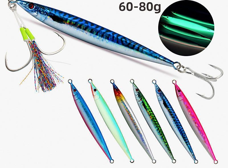 Slow Pitch Jig, Glow & 3D Colors, 60–100 g (2.1–3.5 oz) – product photo