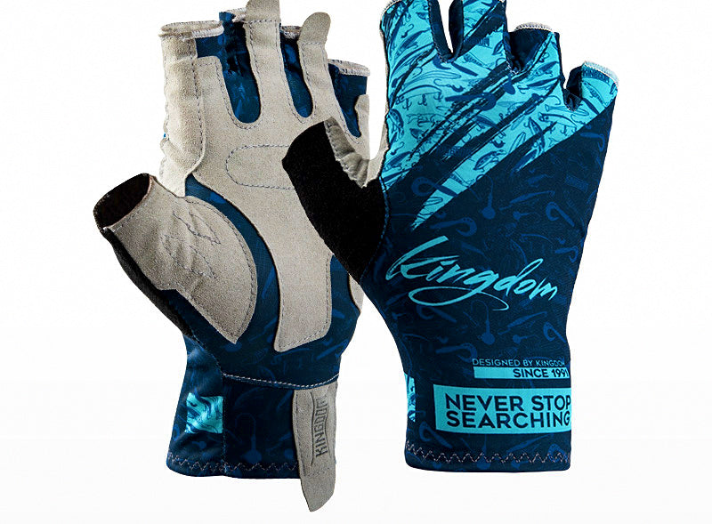 Half-Finger Fishing Gloves, Ice Silk Sun Protection – product photo