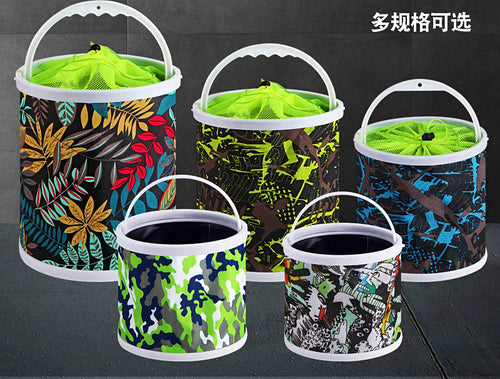 Collapsible Canvas Fishing Bucket with Rope, 2–13 L – product photo